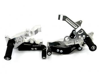 ADJUSTABLE REARSETS DUCABIKE SP SILVER for Ducati 1199 Panigale