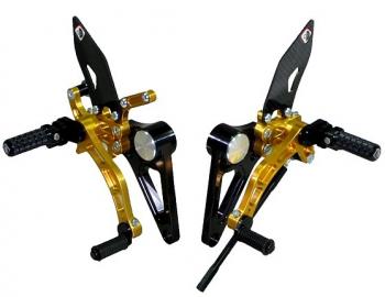ADJUSTABLE REARSETS DUCABIKE SP BLACK / GOLD for Ducati Monster S2R S4R S4RS