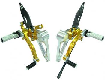 ADJUSTABLE REARSETS DUCABIKE SP SILVER / GOLD for Ducati Monster S2R S4R S4RS