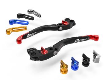 BRAKE AND CLUTCH LEVER KIT RACING FLIP-UP for Ducati with brembo Axial OEM - Hypermotard 796 - Monster 400 - 600 - 696 - 796