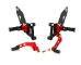ADJUSTABLE REARSETS DUCABIKE SP RED / BLACK for Ducati 848 1098 1198