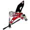 ADJUSTABLE REARSETS DUCABIKE SP SILVER / RED for Ducati Monster S2R S4R S4RS