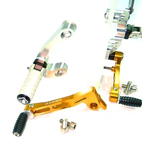 ADJUSTABLE REARSETS DUCABIKE SP GOLD / SILVER