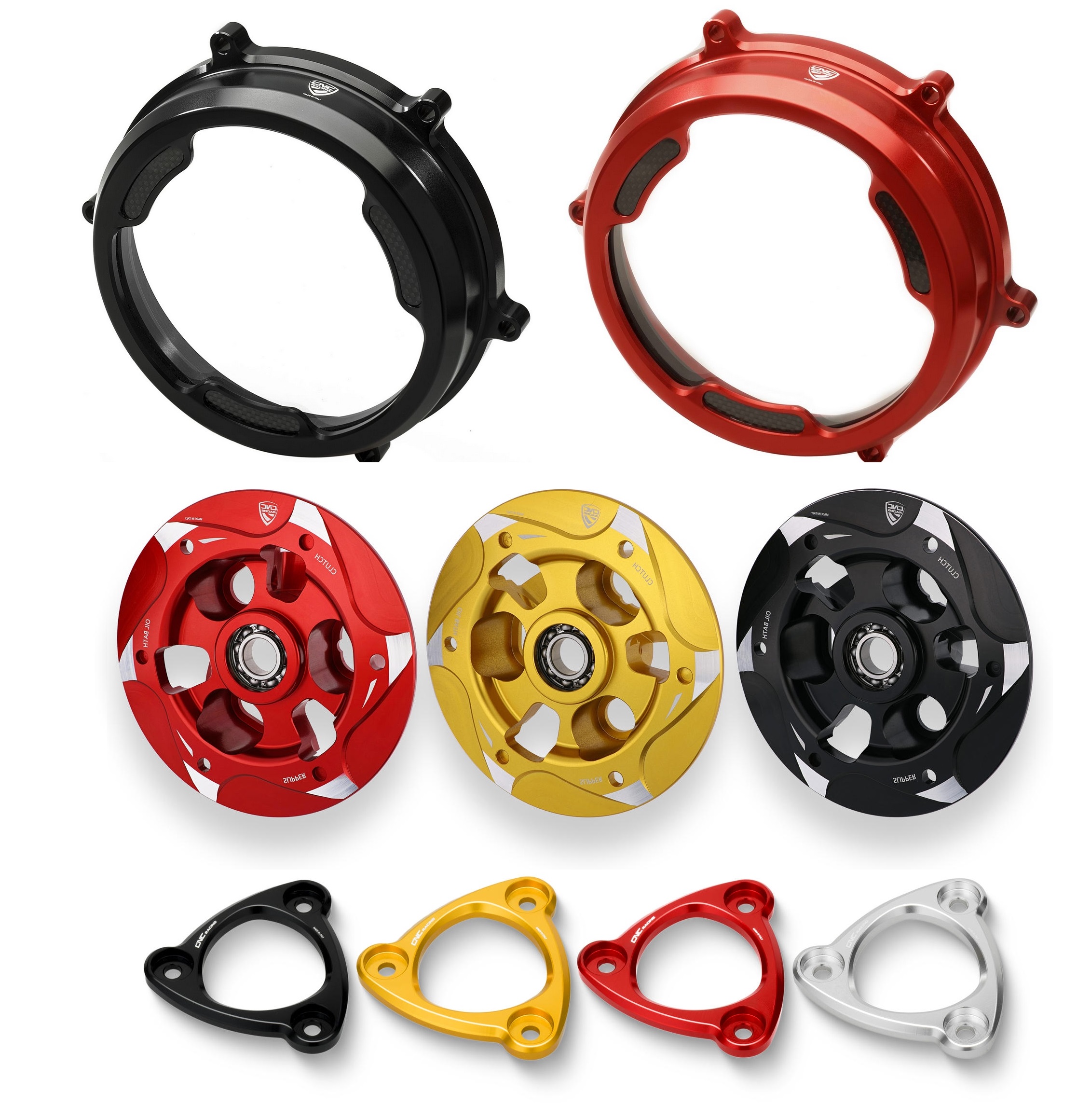 KIT PLEXIGLASS CLUTCH CLEAR COVER CNC RACING FOR DUCATI PANIGALE 1199 - 1299 - 959 - CA201+SP200S+SF200