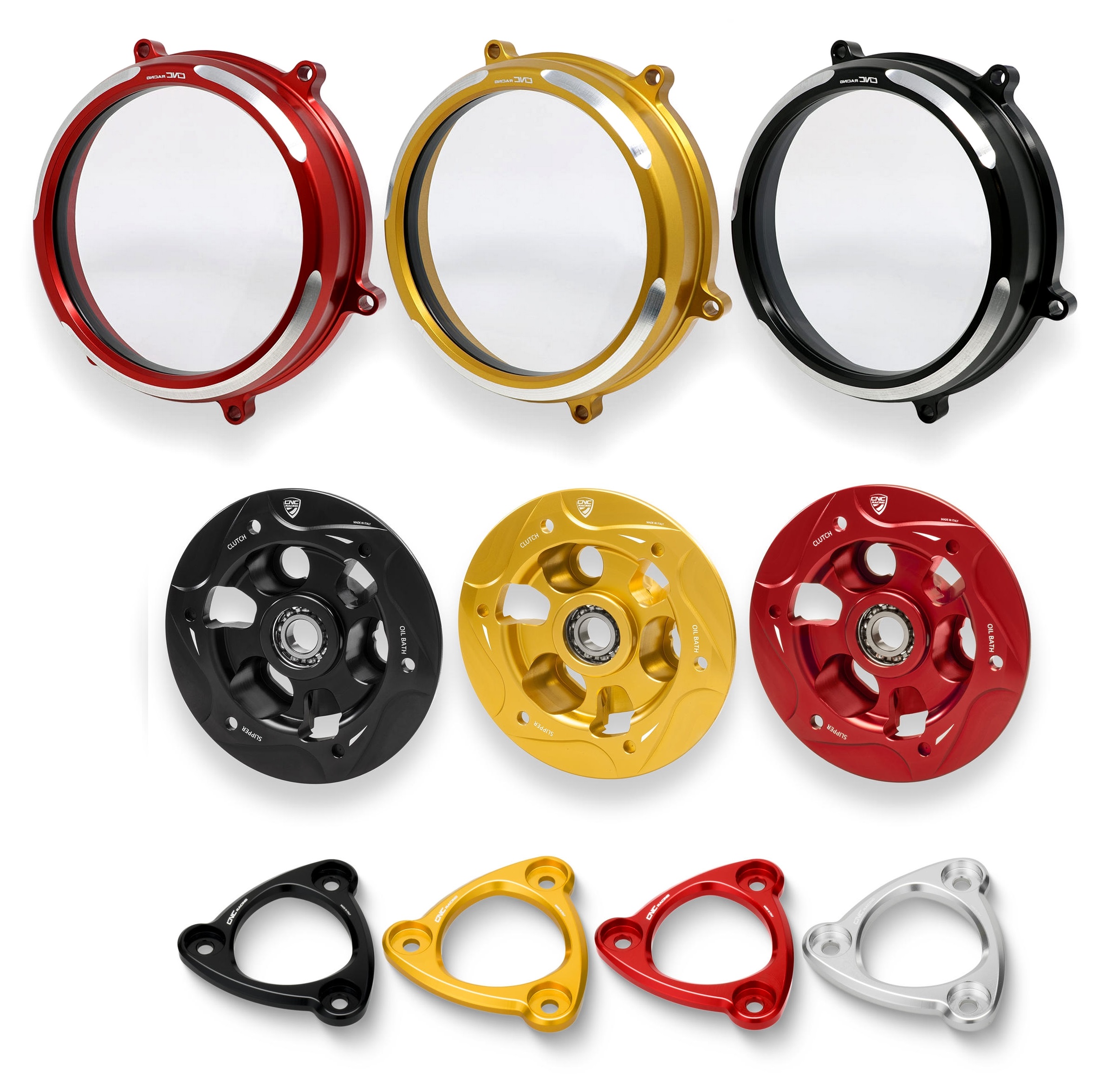KIT PLEXIGLASS CARBON CLUTCH CLEAR COVER CNC RACING FOR DUCATI PANIGALE 1199 - 1299 - 959 - CA200S+SP200+SF200