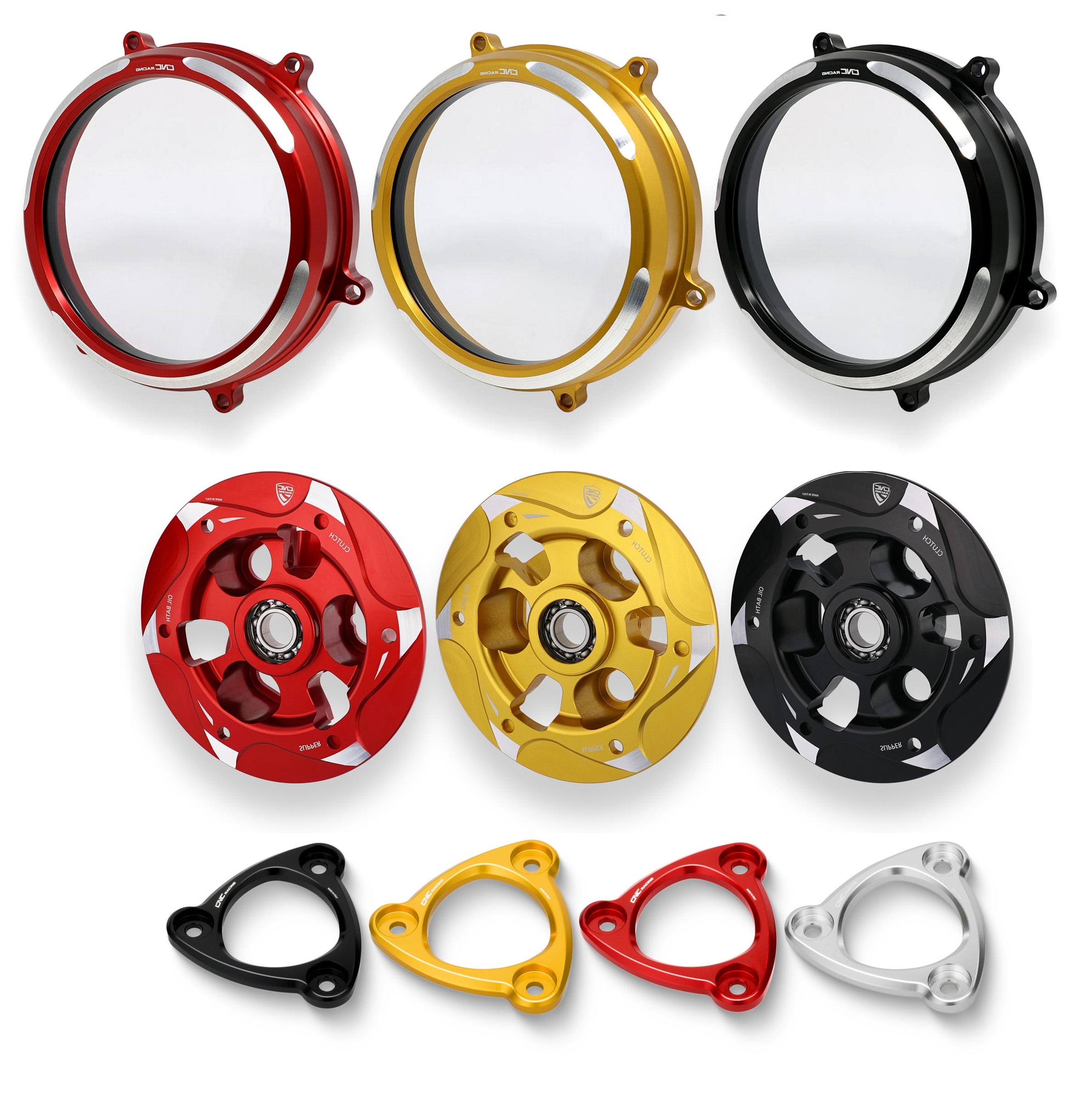 KIT PLEXIGLASS CARBON CLUTCH CLEAR COVER CNC RACING FOR DUCATI PANIGALE 1199 - 1299 - 959 - CA200S+SP200S+SF200