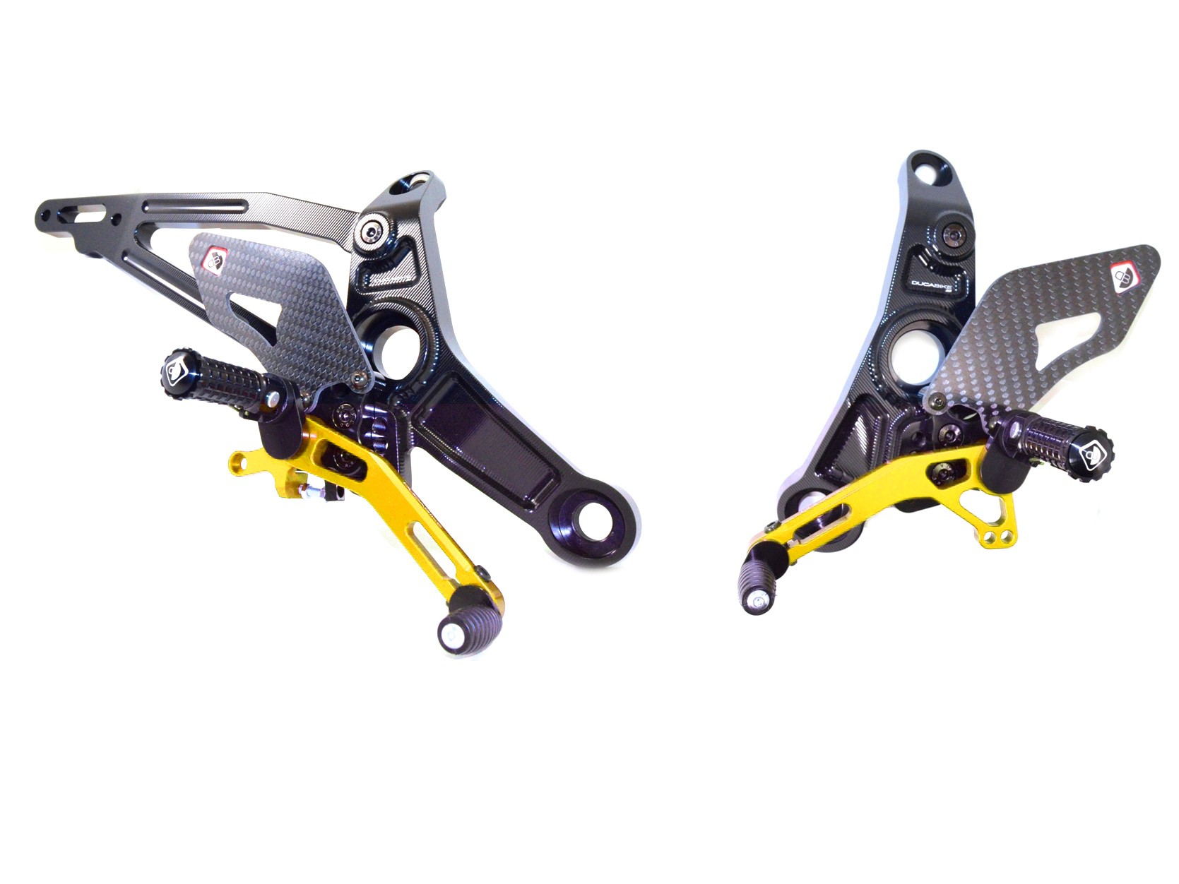 ADJUSTABLE REARSETS DUCABIKE 3D  RED / GOLD - DUCATI MONSTER  1200 - 821