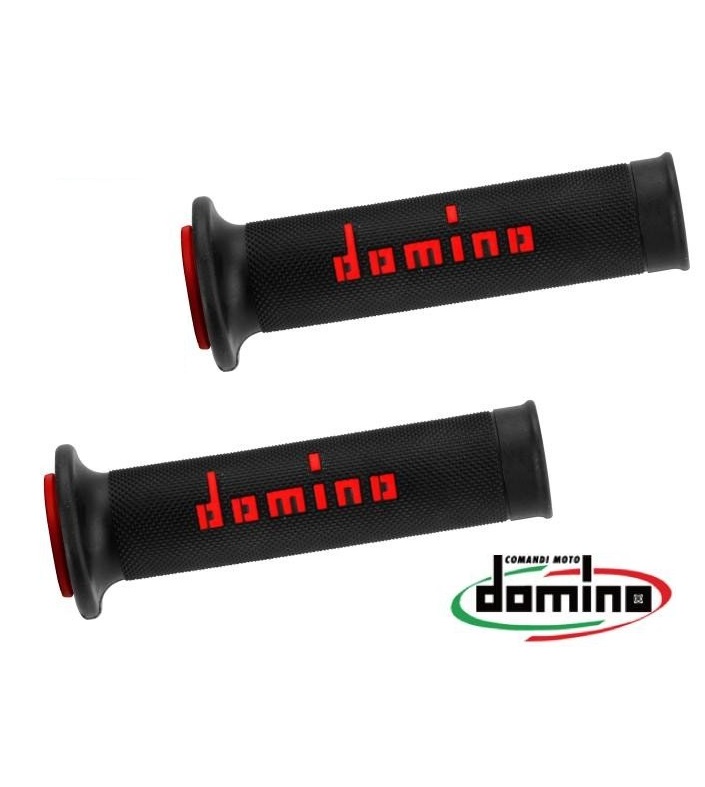 RACING GRIPS  DOMINO SOFT GRIP BLACK-RED