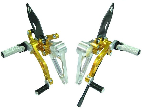 ADJUSTABLE REARSETS DUCABIKE SP GOLD / SILVER - DUCATI MONSTER S2R - S4R - S4RS