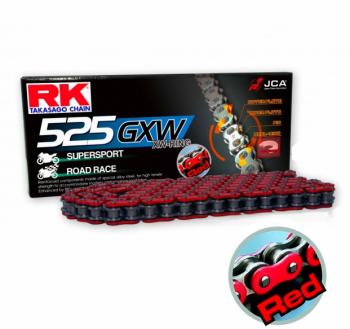 CHAINE TRANSMISSION ROUGE RK RACING GXW  520 - 525 - 530 - DUCATI